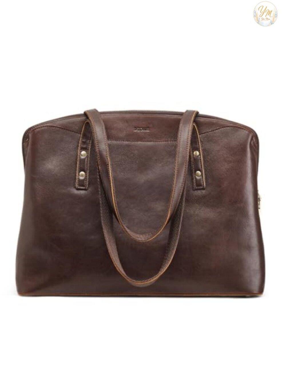 Genuine Leather Large Capacity Tote Bag for Women Shoulder Handbag 15.6" Laptop